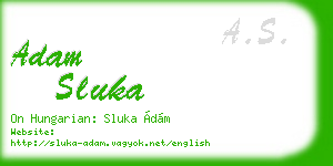 adam sluka business card